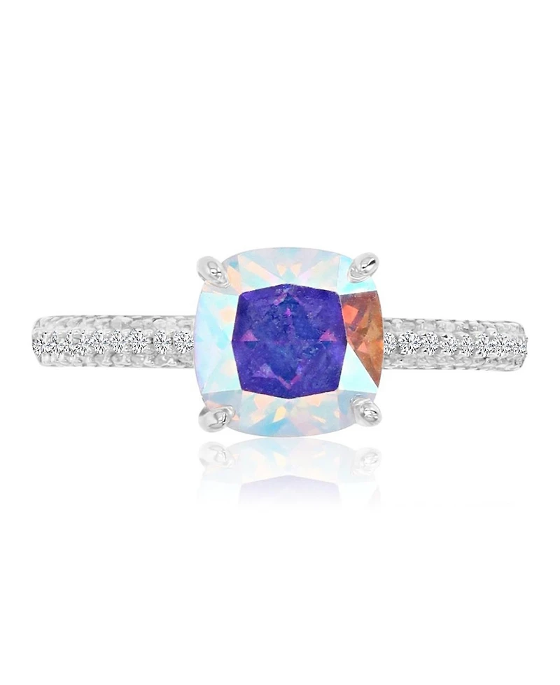 Macy's Aurora Borealis (4.85 ct. t.w.) & Cubic Zirconia (4.85 ct. t.w.) Wedding Duo Ring