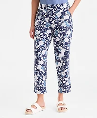 Charter Club Women's 100% Linen Pleated-Front Tapered Pants, Macy's Exclusive