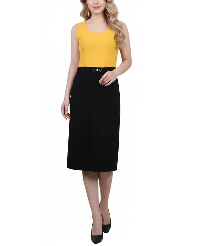 Ny Collection Petite 3/4 Sleeve 2 Piece Dress Set