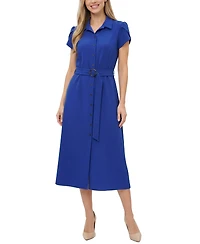 Ny Collection Petite Midi Petal Sleeve Dress