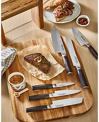 Cuisine::pro Damashiro Emperor Stainless Steel 7-Pc. Makoto Knife Block Set