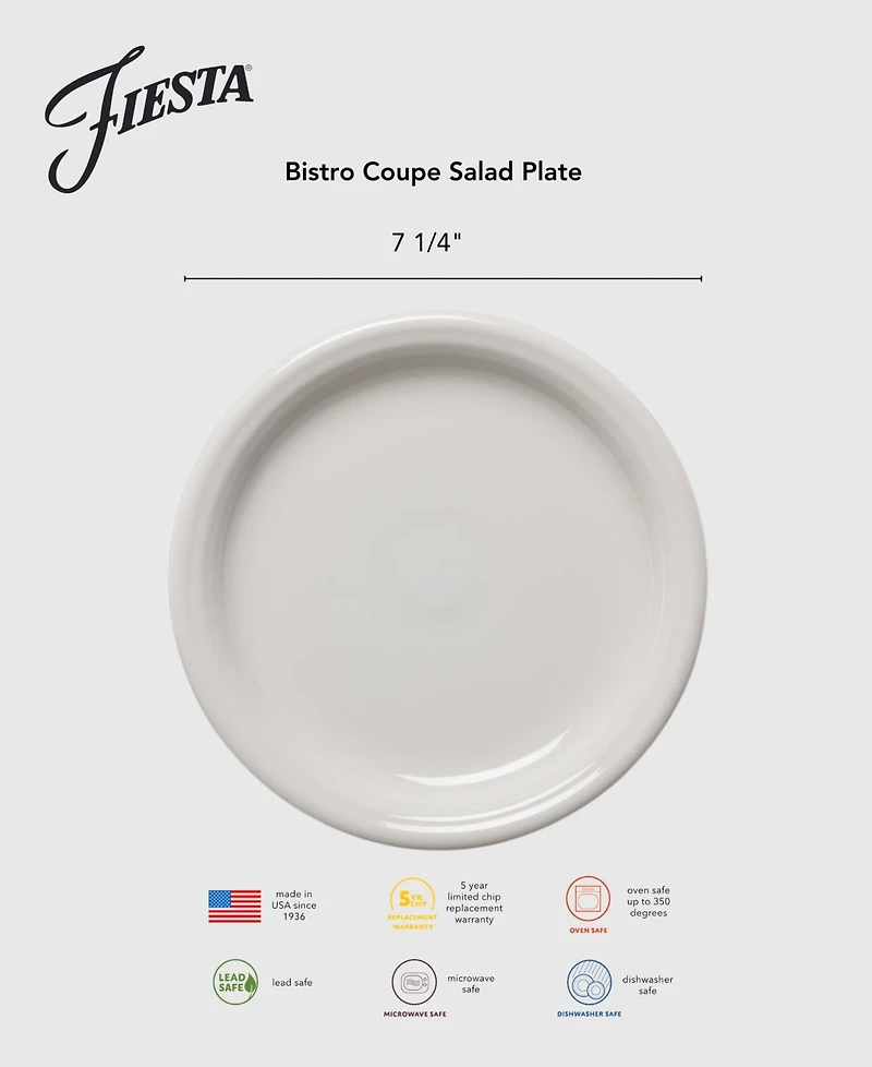 Fiesta Lavender Bistro Coupe Salad Plate, 7.25"