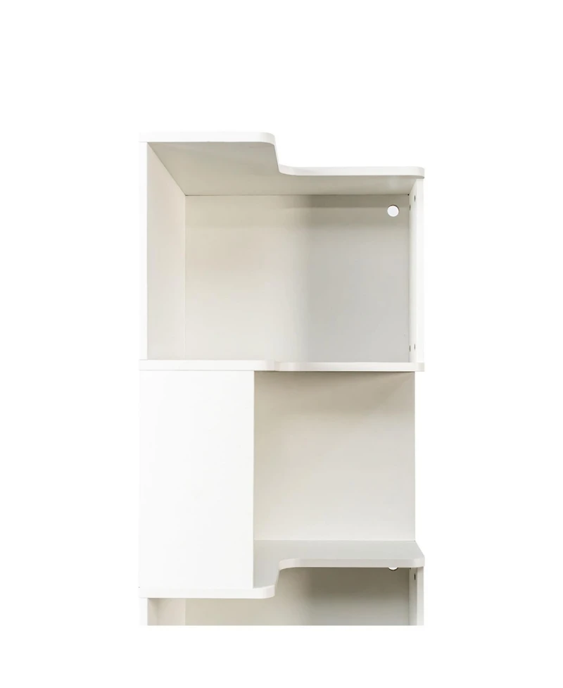 Streamdale Furniture 5-Tier Corner Bookshelf with Led Lights