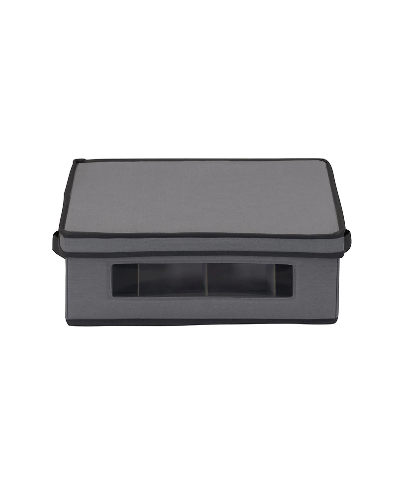 Household Essentials China Cup Chest with 12 Storage Compartments