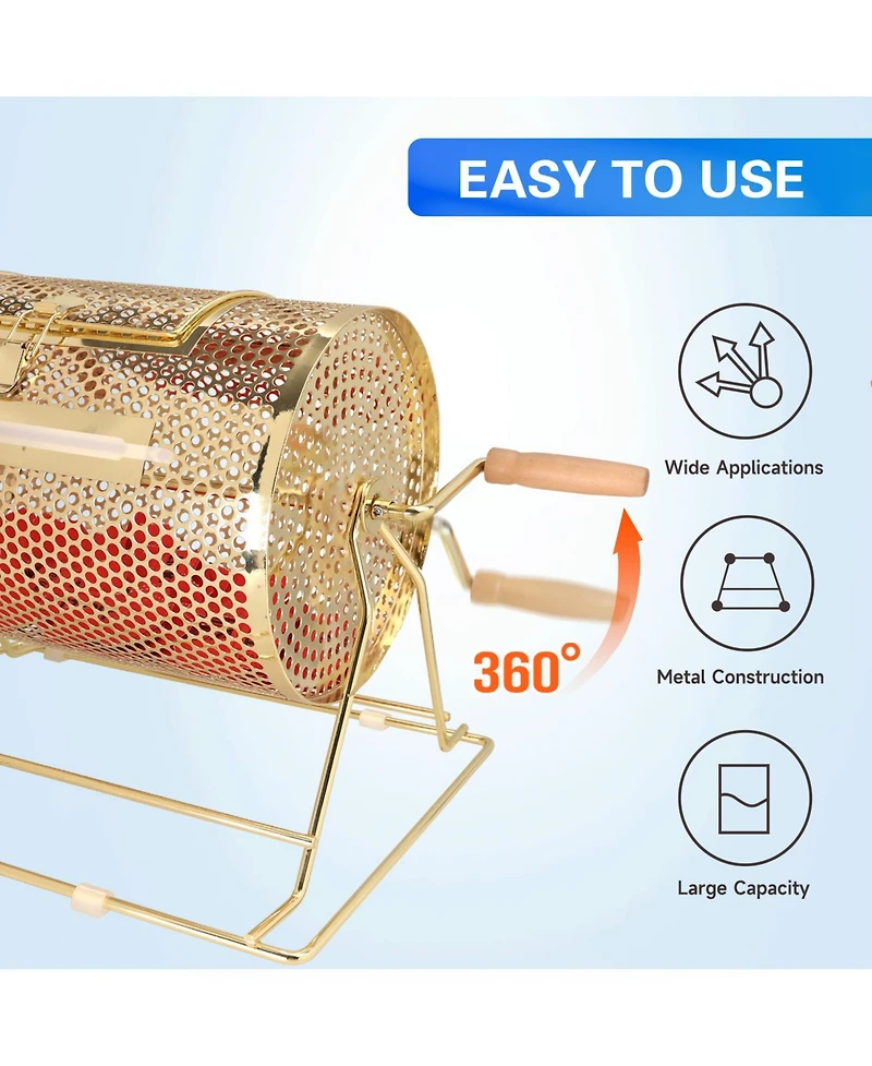 Gse Games & Sports Expert Raffle Drum,X-Large Brass Raffle Ticket Spinning Cage, Holds 15,000 Tickets or 500 Ping Pong Balls