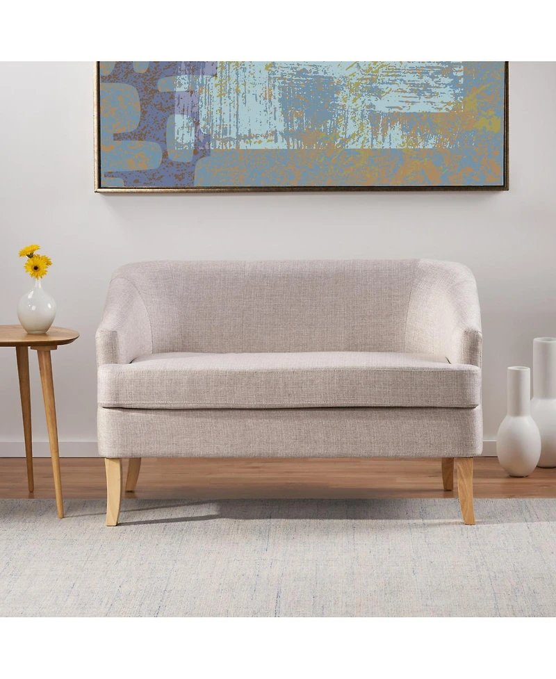 Streamdale Furniture Mid-Century Modern Loveseat with Flared Legs and High-Density Foam