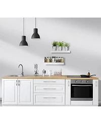 Sorbus 2 Pack 16 Inch Rectangle Wall Mounted Floating Shelves - for Home Decor to Display Trophies, Books, Frames, and more