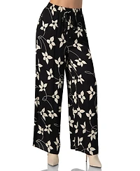 Ivonne Women's Wide-Leg Floral Print Pants with Pockets