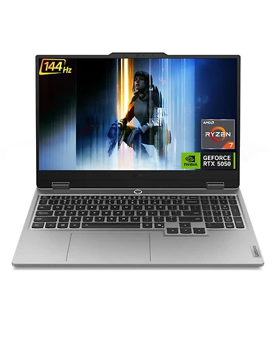 Lenovo Loq 15.6" Gaming Traditional Laptop Amd Ryzen 7 250 16GB Ram Nvidia GeForce Rtx 5050 1TB Ssd Storage Windows 11 Home Fhd 144Hz - Grey