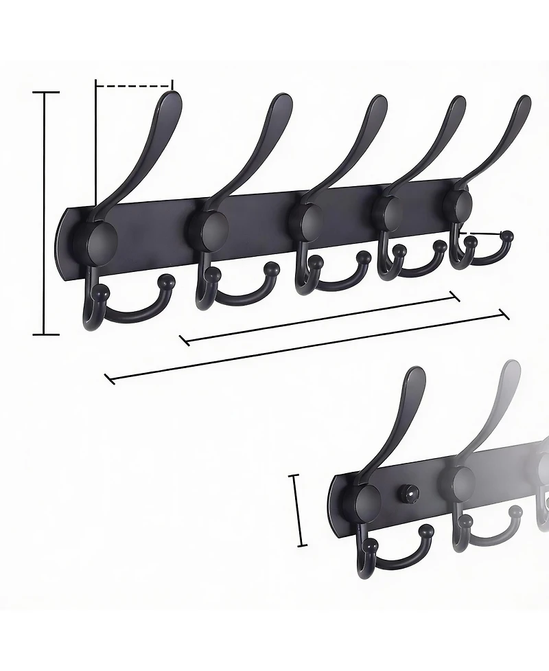 Yigii 5-Tri Stainless Steel Wall Hook Rack