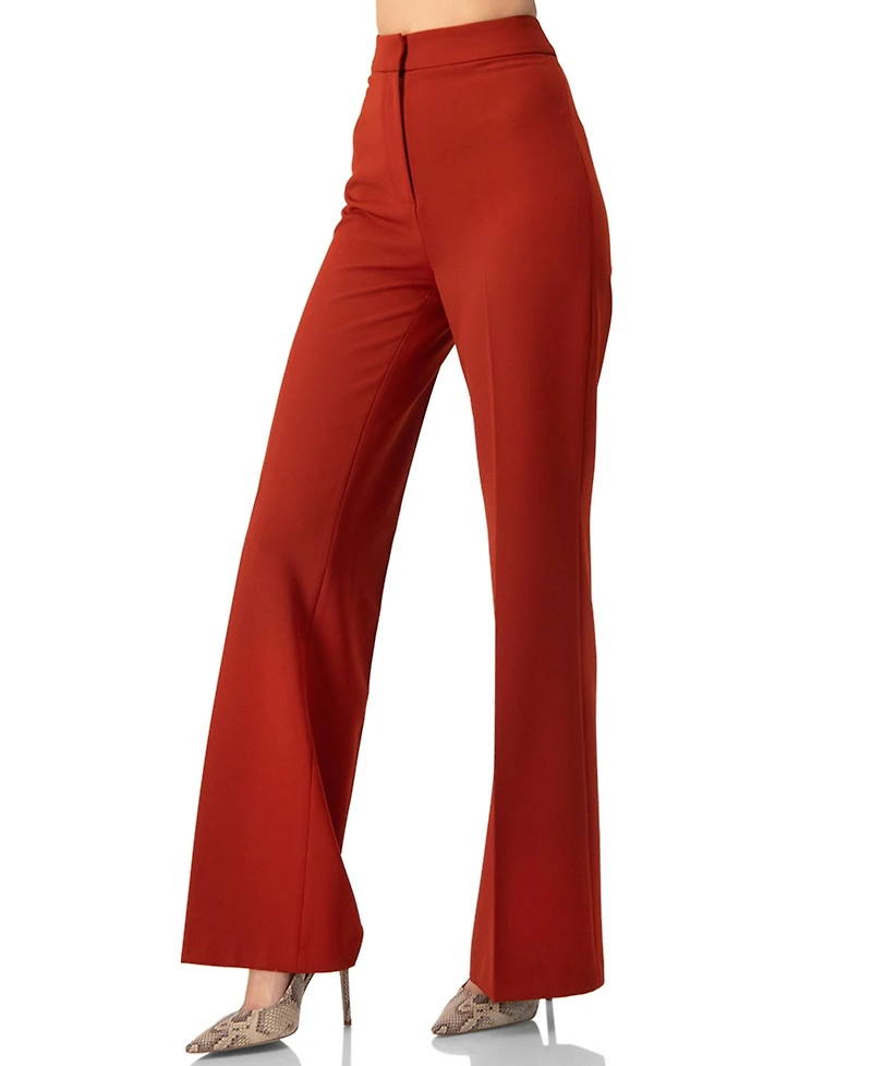 Ivonne Women's Semi-Flared Trousers