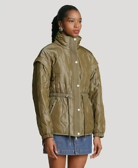 Avec Les Filles Women's Quilted Anorak Jacket