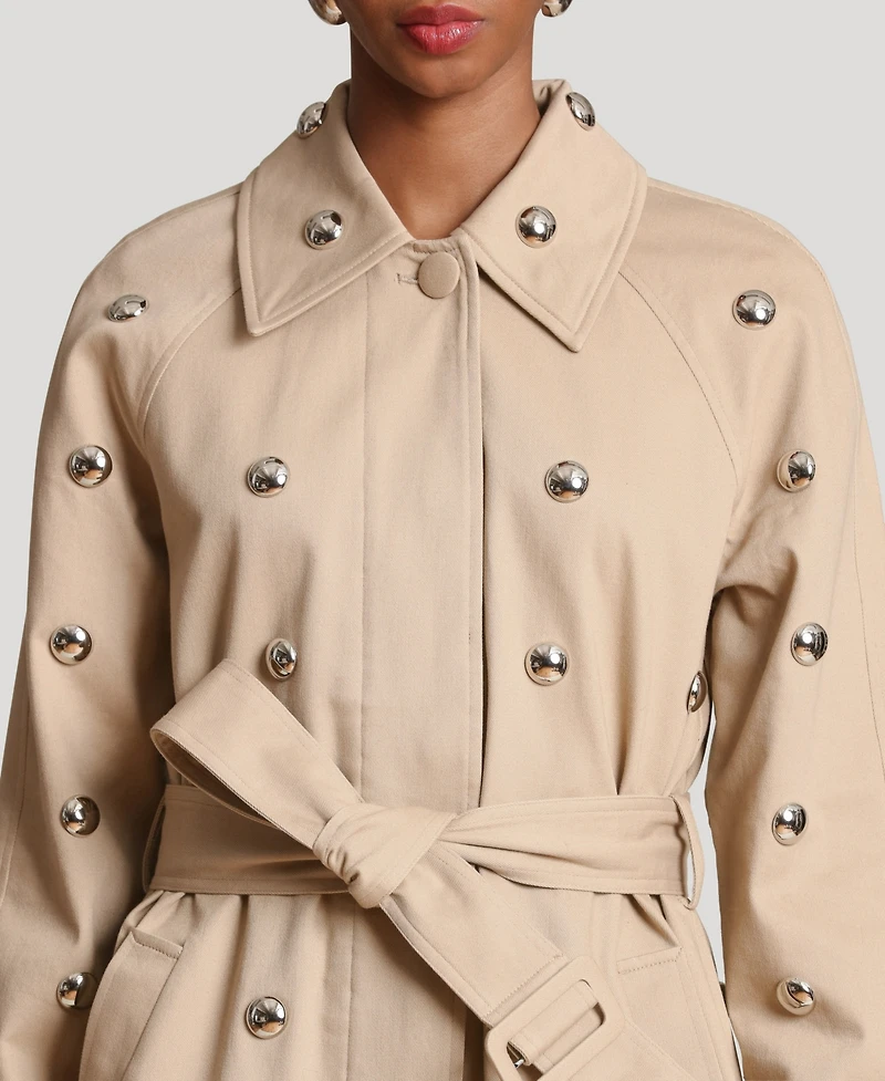 Avec Les Filles Women's Studded Belted Trench