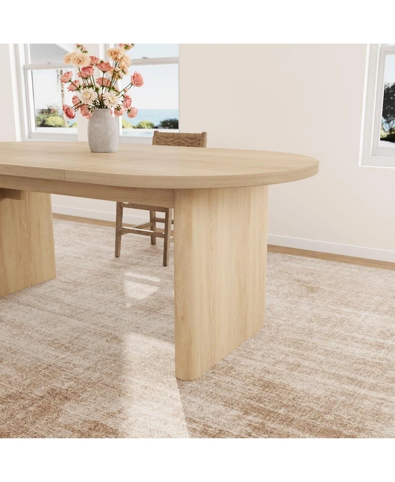 Gaomon Kitchen Table 70 Oval Dining Table for 6 to 8 People Long Large Kitchen Table for Dining Room, Home Office, Living Room