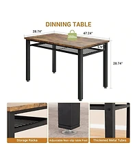 gaomon Kitchen Table 4 Pieces Dining Table Set For 4 People Kitchen Table for Dining Room, Home Office, Living Room