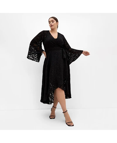 City Chic Women's Fleetwood Jacquard Maxi Dress