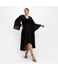 City Chic Women's Fleetwood Jacquard Maxi Dress