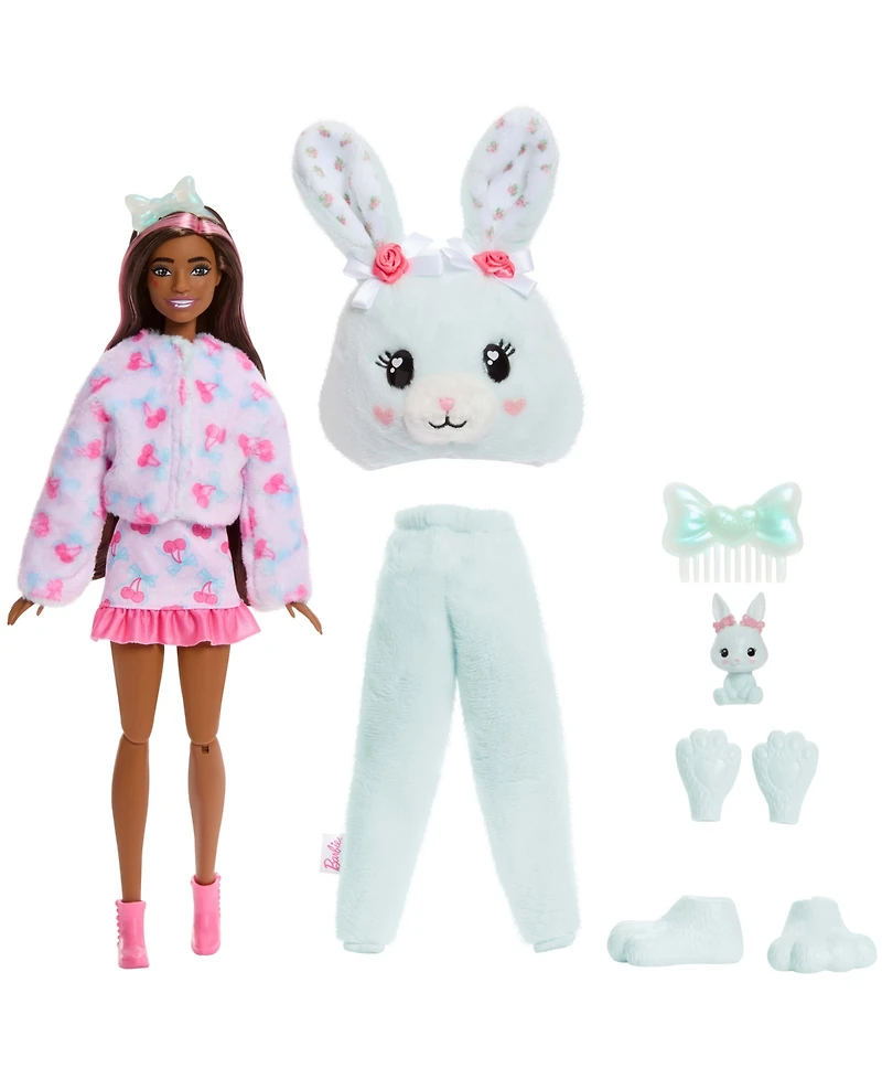 Barbie Cutie Reveal Cuddly Series Bunny Doll and Accessories