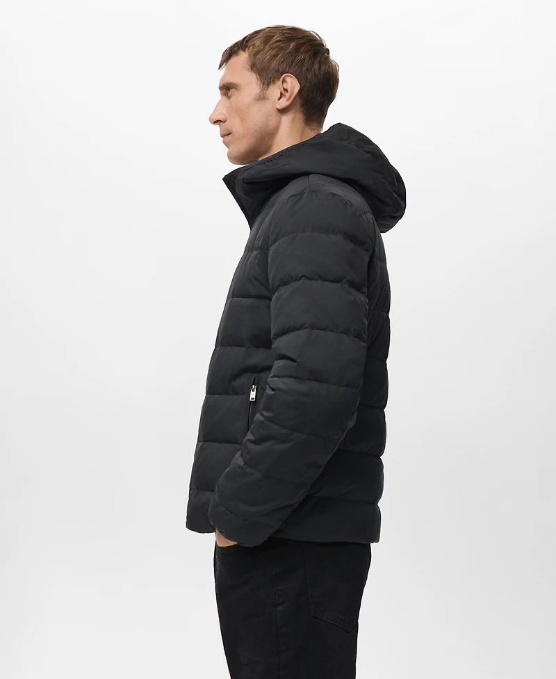 Mango Men's Down And Feather Filling Quilted Jacket