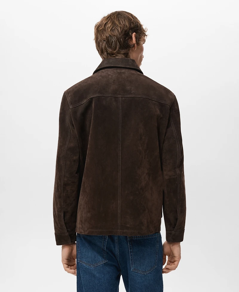Mango Men's Suede Leather Jacket