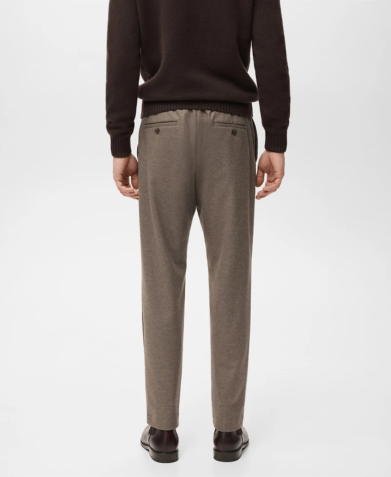 Mango Men's Slim-Fit Flannel Pants