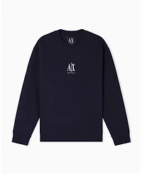 A|X Armani Exchange Men's Icon Logo Fleece Crew Neck Sweatshirt