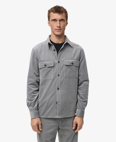Mango Men's Pockets Corduroy Overshirt