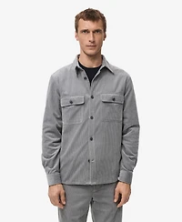 Mango Men's Pockets Corduroy Overshirt