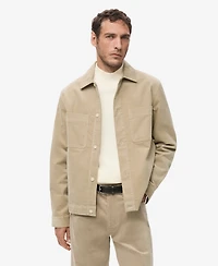 Mango Men's Pockets Corduroy Overshirt