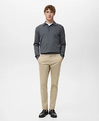 Mango Men's Prato Cropped Tapered Chino Pants