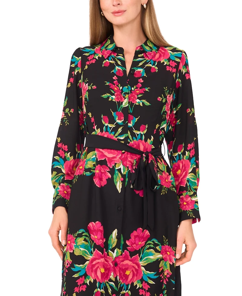 Vince Camuto Women's Collared Long-Sleeve Dress