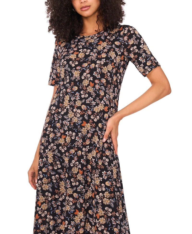Vince Camuto Women's Crew Neck Short-Sleeve Dress