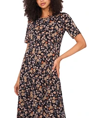 Vince Camuto Women's Crew Neck Short-Sleeve Dress