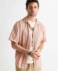 Lucky Brand Pull On Linen Shorts Paired With Linen Camp Collar Shirt The Total Smokeshow Tee