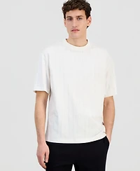 Hugo Boss Men's Cotton Striped Crewneck T-Shirt