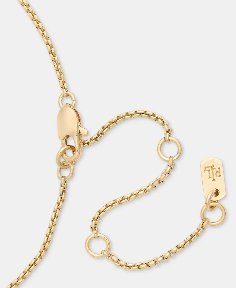 Lauren Ralph Lauren Gold-Tone Puffy Pear Pendant Necklace