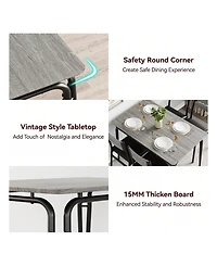 Gaomon Kitchen Table Dining Table For 4 Small Table And Chairs Set Of 4 Square Dinette Set