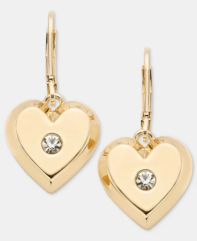 Karl Lagerfeld Paris Crystal Heart Drop Earrings