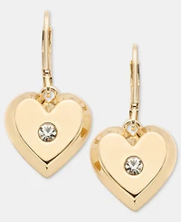 Karl Lagerfeld Paris Crystal Heart Drop Earrings