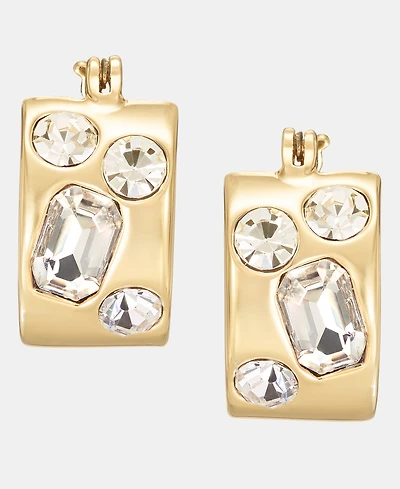 Karl Lagerfeld Paris Small Crystal Hoop Earrings, 0.53"