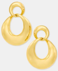 Anne Klein Puffy Linked Drop Earrings