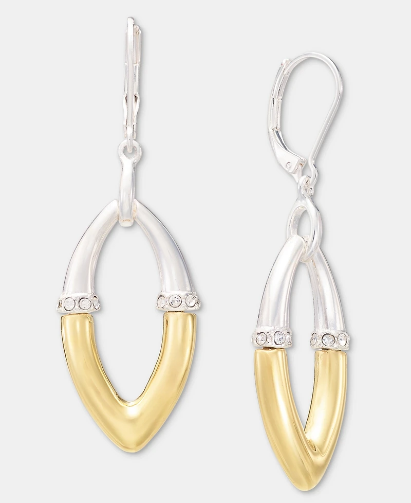 Anne Klein Pave Open Drop Earrings