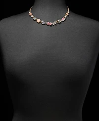 Anne Klein Mixed Stone Butterfly Collar Necklace, 16" + 3" extender