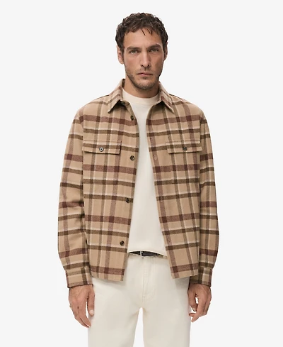 Mango Men's Pockets Check Overshirt