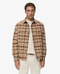 Mango Men's Pockets Check Overshirt