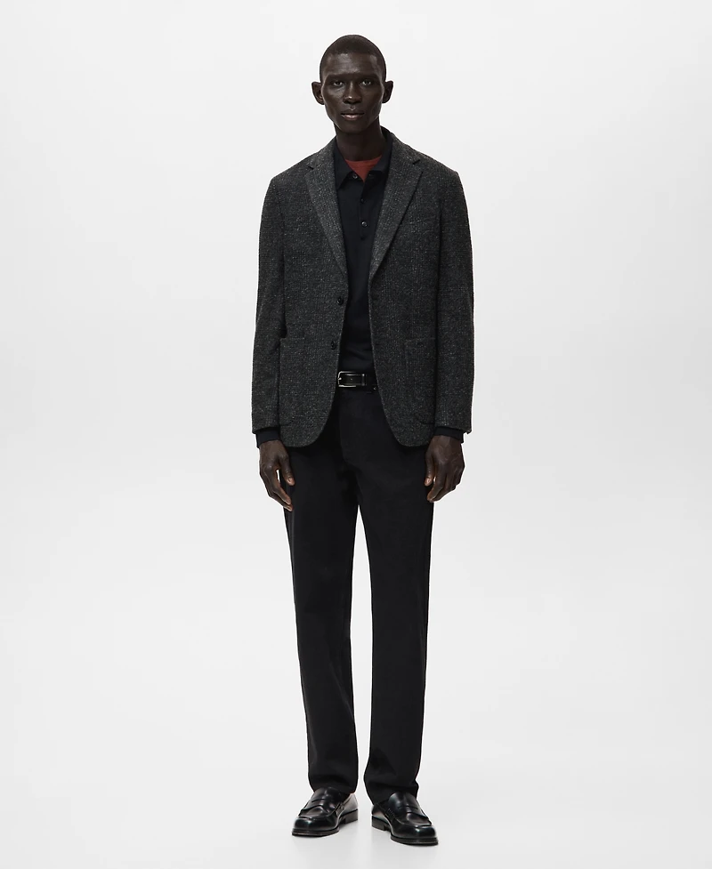 Mango Men's Slim Fit Wool Blend Blazer