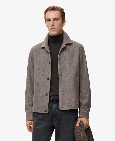 Mango Men's Regular Fit Flannel Overshirt