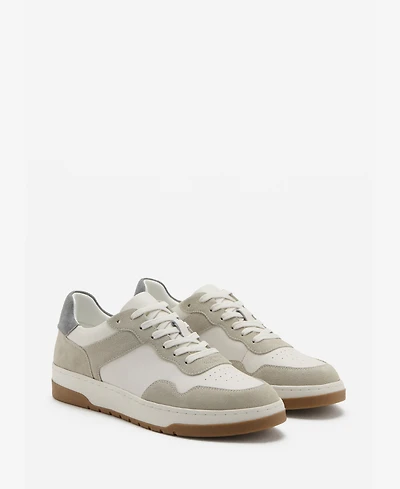 Mango Men's Combined Leather Trainers