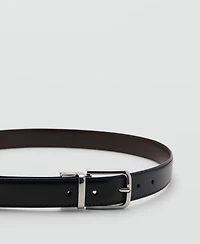 Mango Men's Reversible Suit Leather Belt