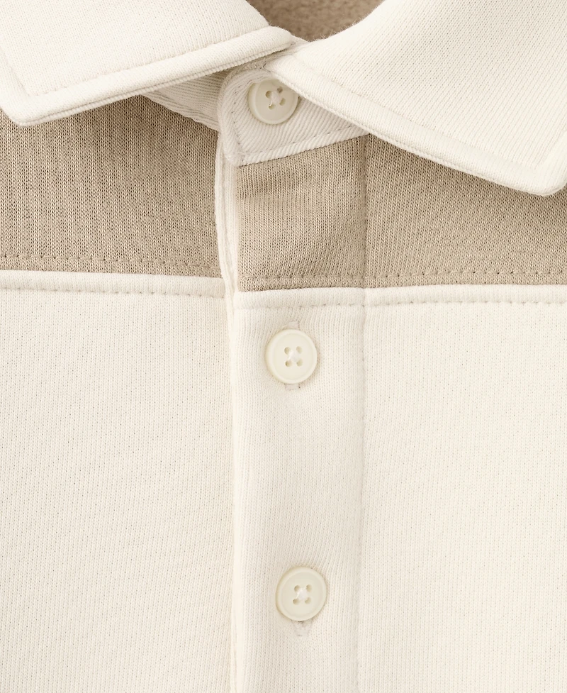 Mango Men's Striped Polo Sweatshirt